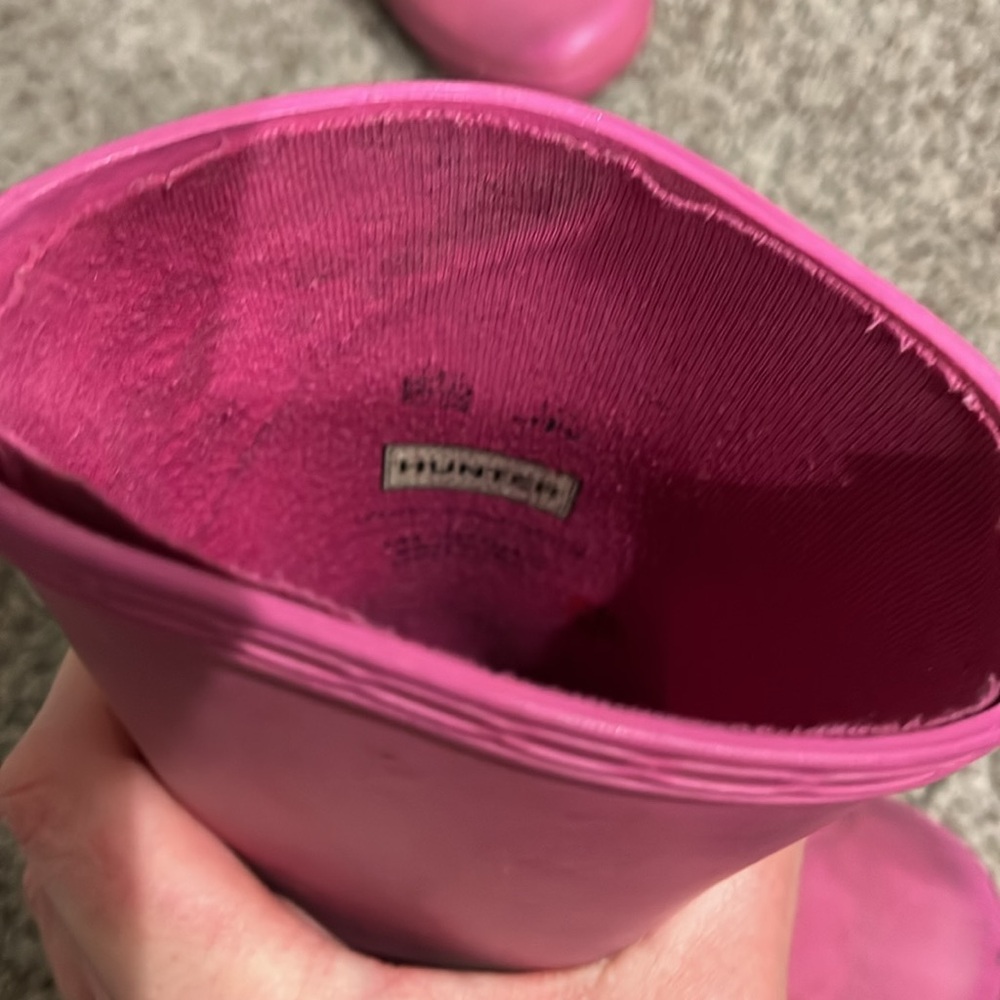 Pink Toddler Hunter Rain Boots Size 7 - Picture 7 of 8